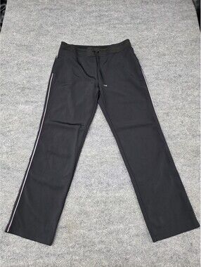 Victoria Sport Black Athletic Pants with Side Stripe, Size M